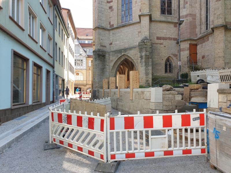 Pflasterarbeiten rund um die Stadtkirche